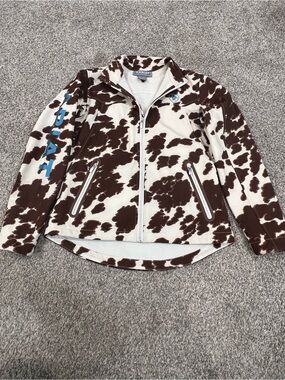 Ariat Brown and Cream Cowprint Jacket